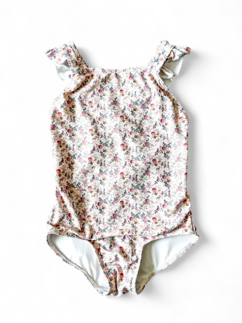 Minnow Toddler Girls Floral Ruffle One-Piece Swimsuit - Size 5/6T